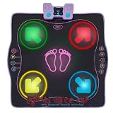 Kidzlane(キッズレーン) ダンスマット – 男の子&女の子のダンスゲーム ライトアップダンスパッド 内蔵または外部AUX/Bluetooth音楽 – 多機能ゲームとレベルのダンスマット