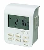Woods 50009 Indoor 7-Day Heavy Duty Digital Outlet Timer with 2-Outlets, Programmable, White [並行輸入品]