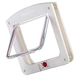 Seacan ペット用 ドア 出入り口 猫 犬 4WAYタイプ 屋内 勝手口 ペット ゲート 20*22cm (ホワイト)