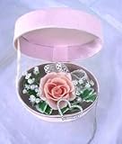 ハートのアクセサリ付きBOX ピンクのバラのアレンジ プリザーブドフラワー