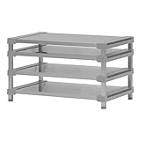 選べる幅サイズ31段階！軽量アルミ製 収納ラック4段 棚板奥行54cm 高さ50cm 幅バリエーション30cm～180cm (160cm)