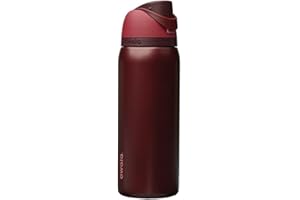Owala FreeSip Insulated Stainless Steel Water Bottle with Straw, BPA-Free Sports Water Bottle, Great for Travel, 32 Oz, Black Cherry