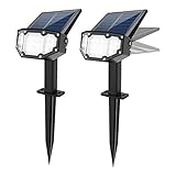 ソーラースポットライト 屋外 エコ 防災 自動点灯 IP67防水 経路ライト 芝生ランプ ガーデニング スポットライト 昼白色 玄関先/車道