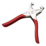 AMAA ホールパンチ　ベルト 皮穴あけ　　高炭素鋼　4mm～5mm　ベルト 服 靴修理ツール (レッド)