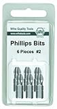Wiha 71155 No.2 x 25mm Phillips Insert Bit, 6-Pack by Wiha