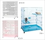 GB　国産　猫用ケージ　ファンシーワゴン　FW-C2　棚板2枚タイプ ホワイト