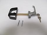Lドアハンドルクローム4 – 1 / 2 " W / Back handleoffセンターシャフトShedドアロックバーンドアハンドル