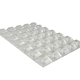 クリアゴム足粘着ゴムバンパー、Tall Square Self Stickバンパー、クリアバンパーパッド 35 Pack クリア VSQBC35