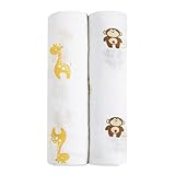 aden by aden + anais (エイデン バイ エイデンアンドアネイ) 【日本正規品】モスリンコットン スワドル2枚入り safari friends J420