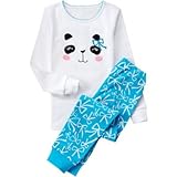 GYMBOREE(ジンボリー) パンダ 2-ピース パジャマ ブルー ボウs スリープウェア 6～12ヶ月【並行輸入】