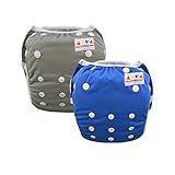 Alva Baby SwimおむつBoys再利用可能な調節可能な1つサイズ0 – 24ヶ月。10 – 40lbsベビーギフト2pcs