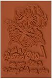 Deep Red Stamps Love is Like a Butterfly Rubber Stamp [並行輸入品]