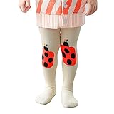 タイツ キッズ ニット レギンス コットン 動物 0-3歳 足付き 子供タイツ 秋 多色 hibote No.4 0-1歳