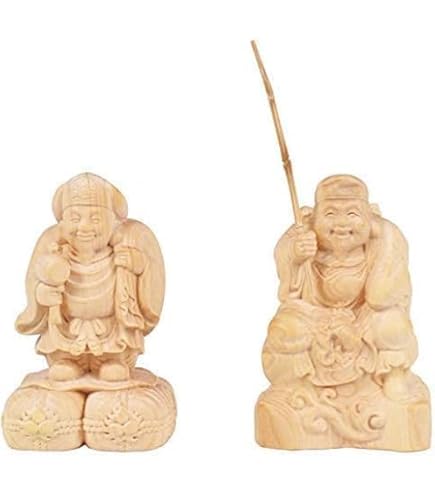 Amazon｜仏様 木彫 彫刻工芸品 手芸品 収蔵品 装飾品 仏像 七福神
