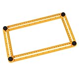 Flameer 調整可能　四角 定規　テンプレートツール 多角度 測定ルーラー　自由スコヤ　アングルルーラー