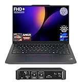 Lenovo ThinkPad E14 Gen 6 ビジネスノートパソコン 14インチ FHD+ ディスプレイ、AMD Ryzen 5 7535U、16GB DDR5 RAM、1TB SSD 指紋、バックライト、Wi-Fi 6、Windows 11 Pro、Targus USB-C 100Wドッキングステーション付きバンドル