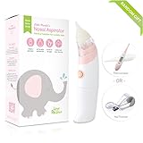 Little Martin's Drawer 赤ちゃん用鼻水吸引機 安全で素早い免疫吸引 新生児や幼児用 電池可動式 ノーズクリーナー 無料プレゼント：拡大鏡付き爪切り同梱 (Pink)