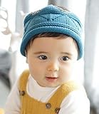 【ベビーにかわいいクラウン】ベビー ニット クラウン 王冠 帽子 記念 撮影 誕生日 バースデー セレモニー 結婚式 に お宮参り 退院 結婚式 赤ちゃん 選べる 4色 【KUMBAYA】 (ブルー)
