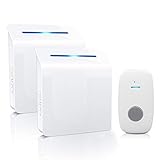 MUTANG ワイヤレスドアベルポータブル耐候プラグインドアチャイキット電気ドアベルボリューム調整可能
