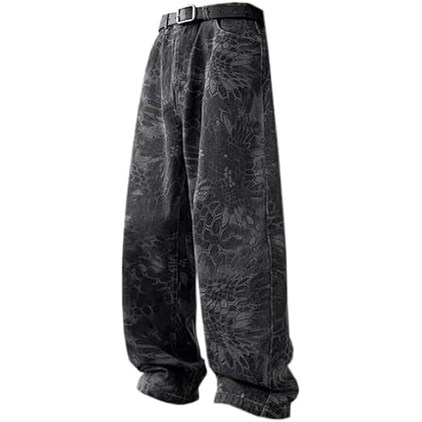 Amazon | 【pt-016-M】 刺繍入り ジーンズ 016 ホワイト刺繍 黒