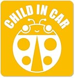 imoninn CHILD in car ステッカー　【マグネットタイプ】　No.04　テントウ虫さん　（黄色）