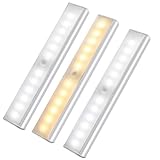 LED センサーライト　室内 人感 改良版 12LED　昼光色・電球色切替可能　USB充電式 省エネ 超寿命 マグネット付き　 貼り付け型　4モード調整可能　廊下 階段の上下 台所の手元灯 ベッドの下