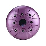 summina 5.5インチ ミニスチールタンドラム 8ノートC-キーHandpanドラムスチールポケットドラム打楽器 マレットキャリーバッ
