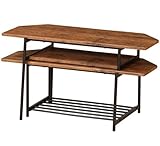 SINAPP TVボード スライド テレビ台 幅80㎝ ローボード アンティークデザイン SIK0637 ブラウン