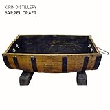 ウイスキー樽1/2横型ロウプランター　ブラウン[鉢][キリン]