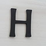 シンプルブラック!　真鍮　大文字アルファベット H