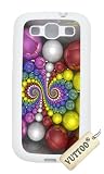 Samsung S3 ケース,Samsung 9300 ケースVUTTOO カラフルなドイルスパイラル Samsung S3 専用ケース (ホワイト)[並行輸入品]