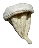 ベージュかわいい冬プラスふわふわ暖かいニットウール品質のベビーハット