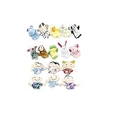 LeaningTech　指人形　家族６人+　動物１０匹　セット　足付き　縫いぐるみ　布製　知育玩具　フィンガー　小学校 の劇　保育園　幼稚園　パペット