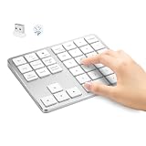 U.S. Kitchen Supply -7 テンキー キーボード Bluetooth/2.4G接続 ワイヤレス 数字キーボード Bluetooth2台まで接続 超薄型 numlock連動 Type-C充電 37キー 日本語対応 iOS iPadOS Mac Windows Androidに対応 ライトグレー