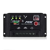 Sun YOBA アップグレード版 PWMダブルデジタルLEDディスプレイソーラー電圧レギュレーターソーラーコントローラー 10A 12V/24Vオートスイッチ