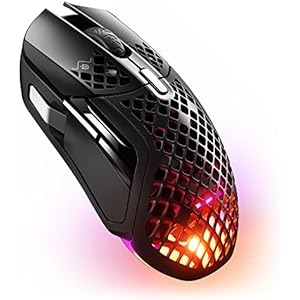 SteelSeries ゲーミングマウス 無線 ワイヤレス Aerox 5 Wireless 超軽量 9ボタン 高速反応 防滴防塵 IP54規格 急速充電 長時間使用可能 TRUEMOVE AIRセンサー搭載 62406 ブラック