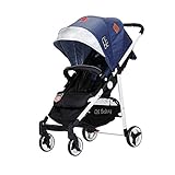 (ニュージャパン) ベビーカー b型 バキ 軽量 コンパクト 片手収納可能 機内に持ち運び可 4.9kg(二代 ファッションブルー)