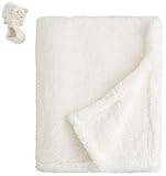 ピッコロバンビーノ ふわふわブランケット(おもちゃリストバンド付き) 76cm×91cm(ブランケットサイズ) ポリエステル100% PB1327WH ホワイト