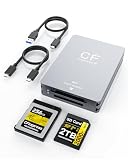 2in1 CFexpress Type B カードリーダー&SD カードリーダー、デュアルポート USB 3.2 Gen 2 10Gbps 高速転送 cfexpress type B&SD カード アダプター USB-A/Type-C搭載 アルミニウム メモリーカードリーダー変換カードリーダー Android/Windows/Mac OS/Linux対応