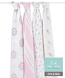 aden + anais (エイデンアンドアネイ) 【日本正規品】 モスリンコットン おくるみ 4枚セット for the birds swaddle 4 pack-2035
