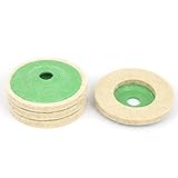uxcell フェルトポリッシングホイール ポリッシングパッド ウールツール 外径 95mm 4個入り