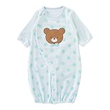 (チャックル) chuckle タオル地アニマルアップリケ新生児ツーウェイオール サックス 50-60cm P5141-00-30