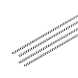 uxcell 丸いチューブ ストレートパイプ 304ステンレス製 シームなし 外径3 mm 壁厚さ0.6 mm 長さ250 mm 4個入