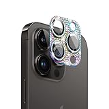AnnTec iPhone 16 Pro/iPhone 16 Pro Max 用 カメラフィルム レンズカバー カメラ保護 ラインストーン【アルミ合金縁取り+強化ガラス】 iPhone 16 Pro/iPhone 16 Pro Max 対応 レンズ全体保護 露出オーバー防止 キラキラ レンズ保護フィルム 携帯電話の装飾 貼り付け簡単 高透過率 【ピンク】