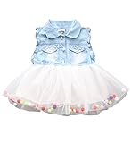 YY-Natuhi ベビー服 子供服 女の子 ワンピース デニム ドレス キッズ 女児 かわいい ふわふわ スカート 入園式 卒園式 赤ちゃん 七五三 出産祝い ベビースーツ 春夏 ノースリーブ パー