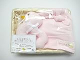 日本製　ラトル　ベビーお帽子のギフト用2点セット　ひよこ　ピンク　58923