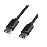 LAZOS TypeC-TypeC 5A 断線防止 充電・転送用ケーブル 1m ブラック