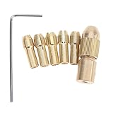 Demiawaking 小型電気ドリルビット ウッドドリル ドリルコレット ドリルチャックセット 0.5-3mm