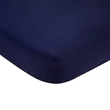 Carter's Sateen Crib Sheet, Solid Navy Blue, One Size by Carter's