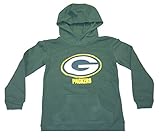 NFL公式ライセンスグリーンベイパッカーズ反射ゴールドアウトラインロゴYouth Hoodie XL